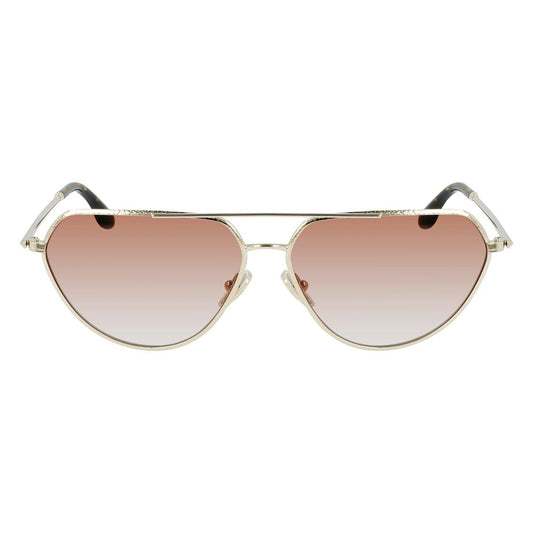 Occhiali da sole in metallo dorato Victoria Beckham