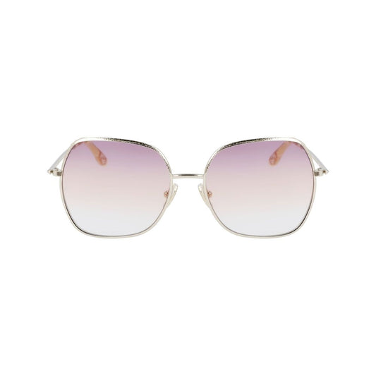 Occhiali da sole in metallo dorato Victoria Beckham