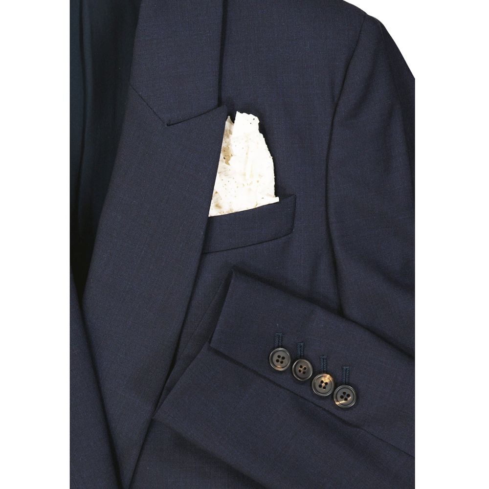 Giacche e cappotti in lana vergine blu Brunello Cucinelli