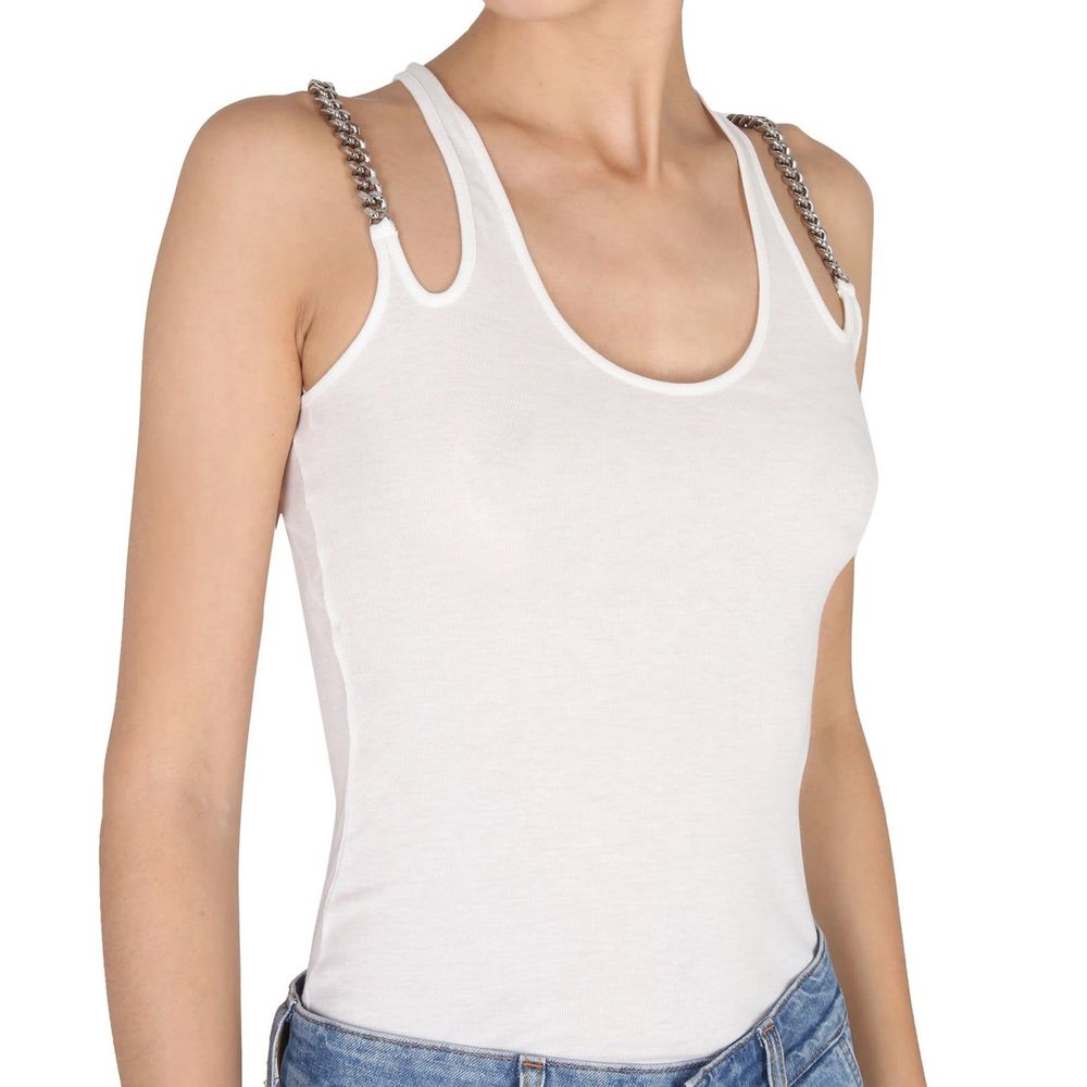 Canottiere in cotone bianco Stella McCartney