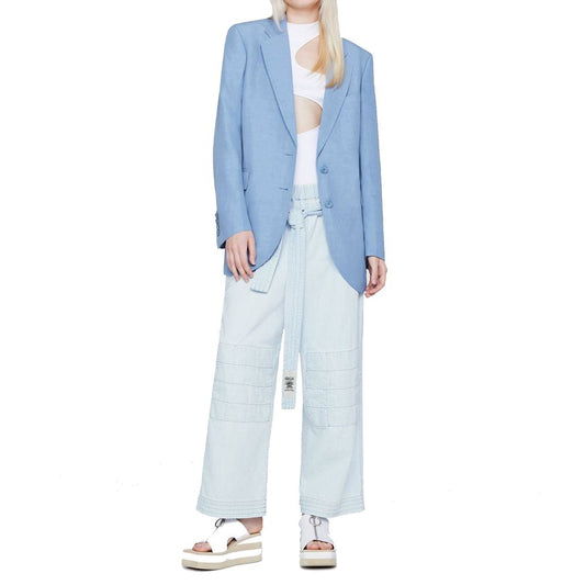Pantaloni casual in cotone blu Stella McCartney