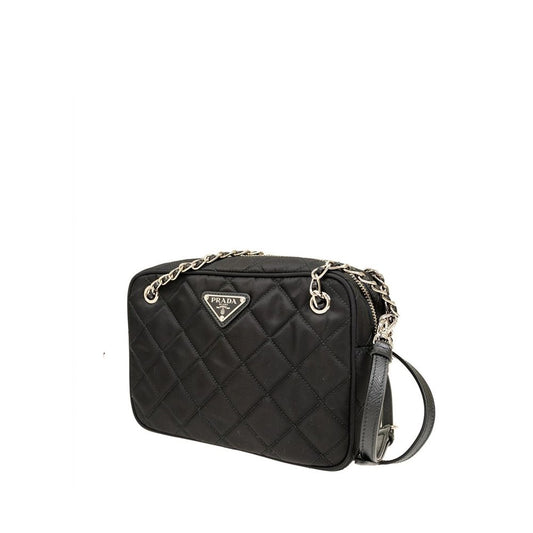 Borsa a tracolla Prada in nylon nero