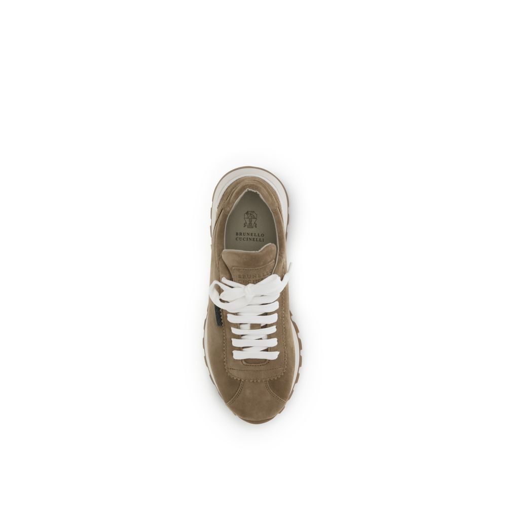 Brunello Cucinelli Sneakers con plateau in gomma beige
