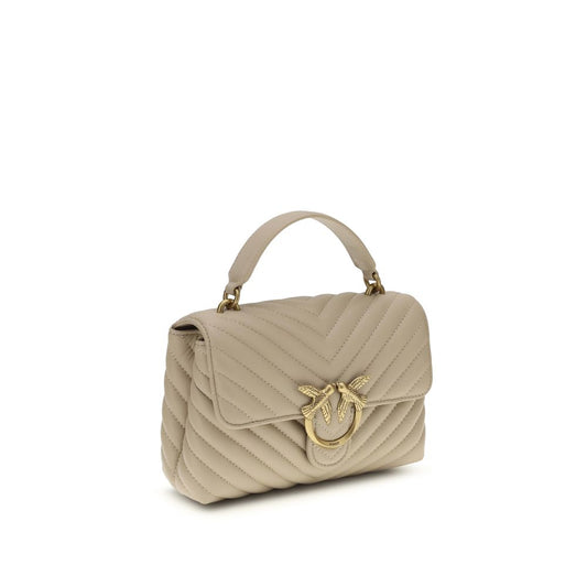Borsa a mano PINKO Bos Taurus in pelle di vitello beige