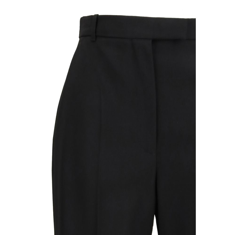Pantaloni eleganti in cotone nero Alexander McQueen
