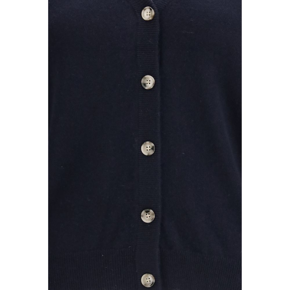 Cardigan in cashmere blu Allude