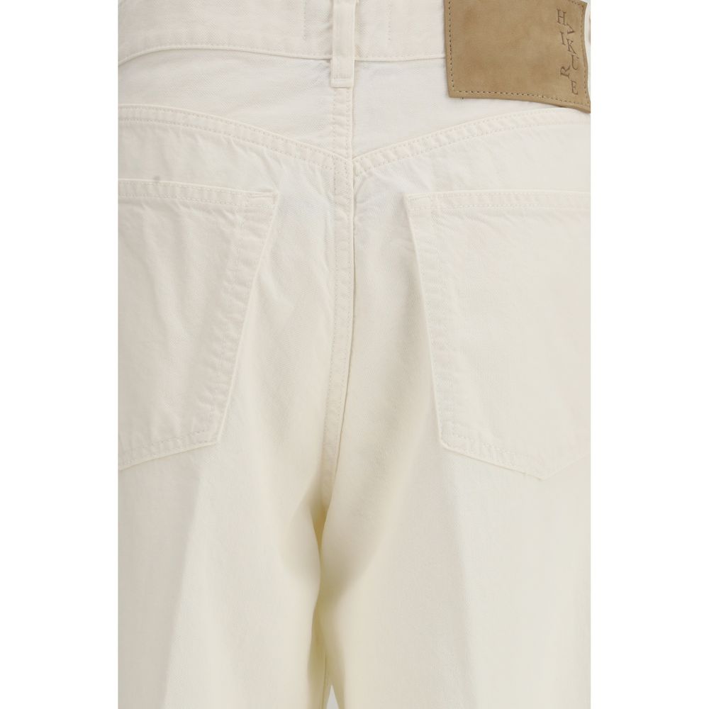 Jeans dritti in cotone bianco Haikure