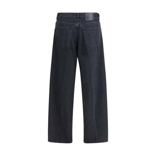 Jeans a gamba dritta in cotone nero Haikure
