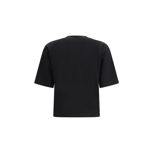 T-shirt in cotone nero bianco sporco
