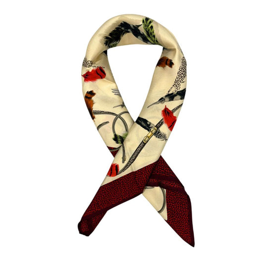 Sciarpa donna in seta beige Borbonese