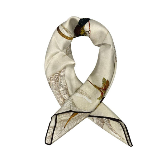 Sciarpa in seta beige Borbonese