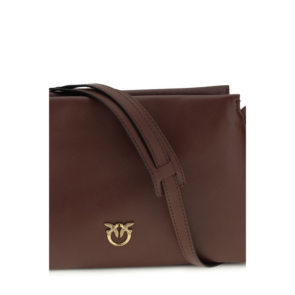 Borsa a tracolla PINKO Bos Taurus in pelle di vitello marrone