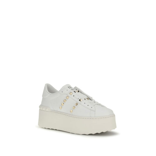 Sneakers con plateau Bos Taurus in pelle di vitello bianca Valentino Garavani