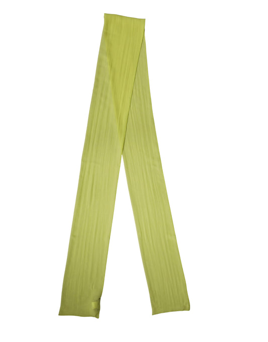 Dolce & Gabbana Foulard Stola in Seta Giallo Verde 292cm x 19cm Sciarpa