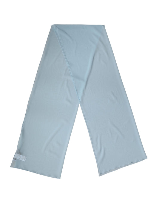 Sciarpa Dolce & Gabbana in seta azzurra, 200 cm x 64 cm