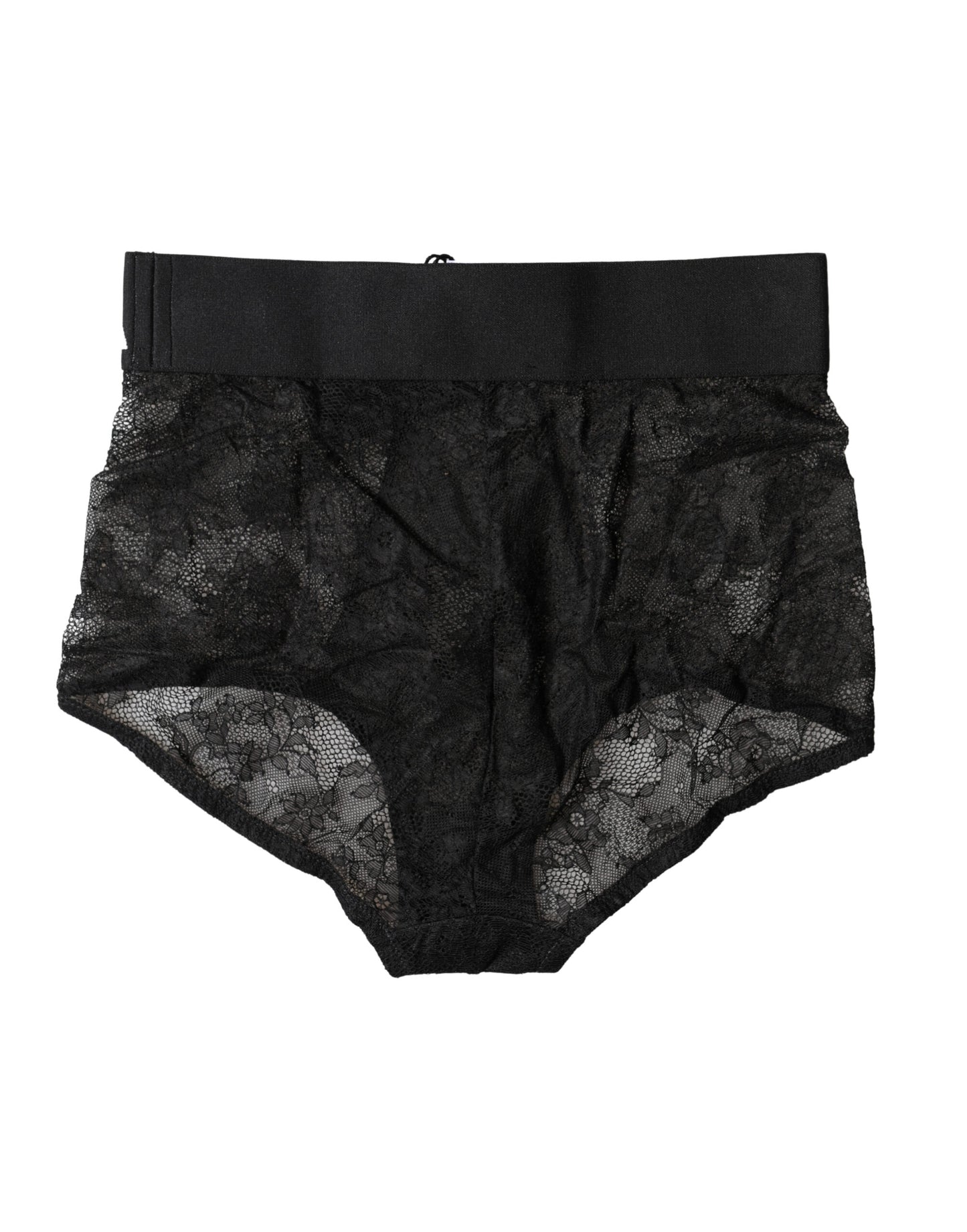 Dolce & Gabbana Slip intimo a vita alta con logo nero