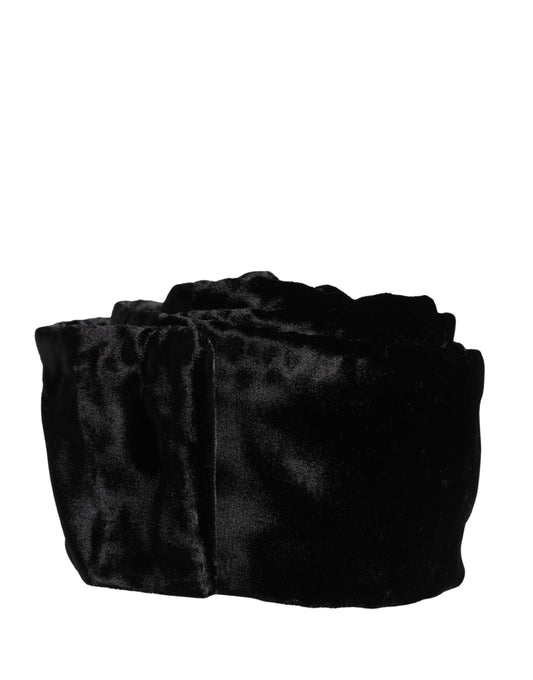 Cintura da donna in raso di viscosa nera Dolce & Gabbana