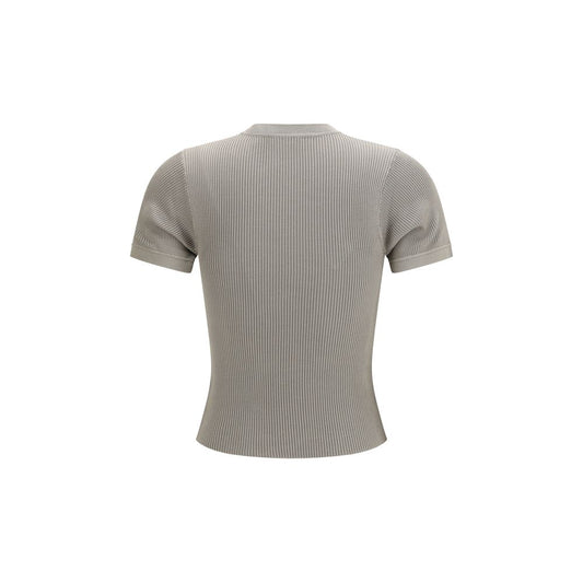 Maglietta in seta beige RIER
