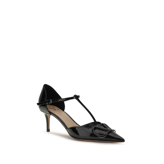 Valentino Garavani - Décolleté con tacco alto Bos Taurus in pelle di vitello nera