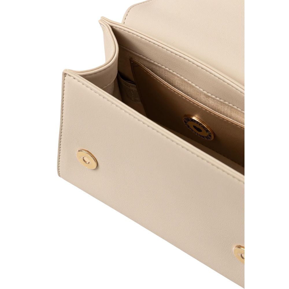 Borsa a mano in polietilene beige Love Moschino