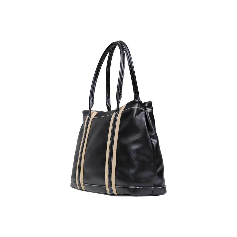 Borsa a mano nera in polietilene Love Moschino