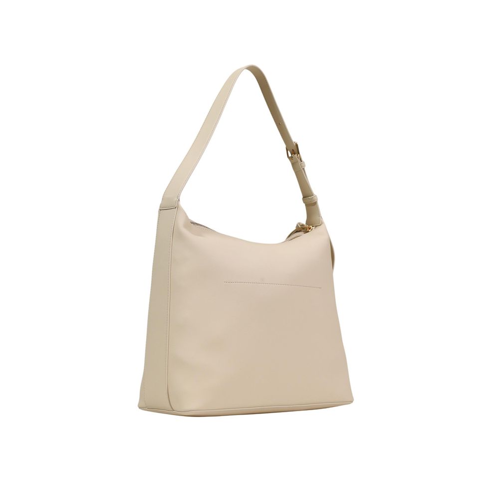 Borsa a mano in polietilene beige Love Moschino