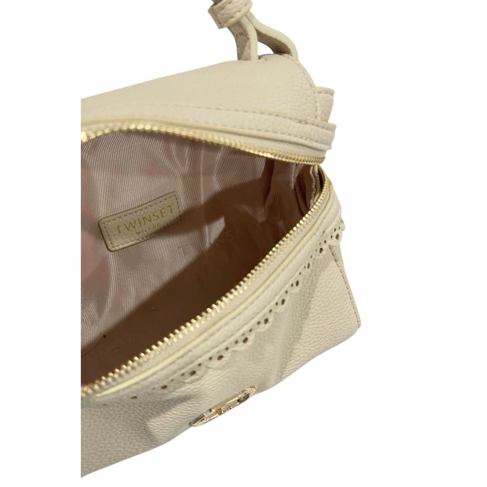 Borsa a tracolla Twinset in polietilene beige