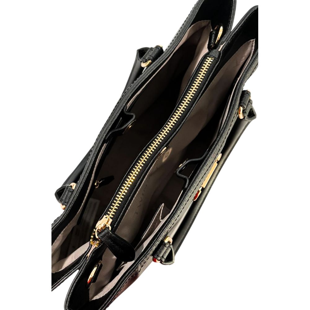 Borsa a tracolla da donna in poliuretano giallo Twinset