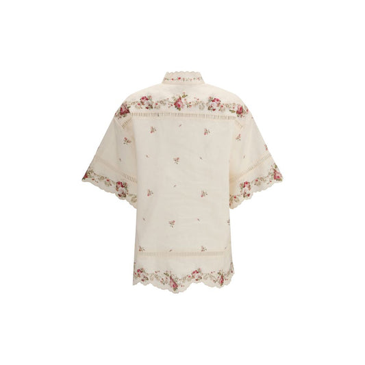 Zimmermann Beige Linen Shirt