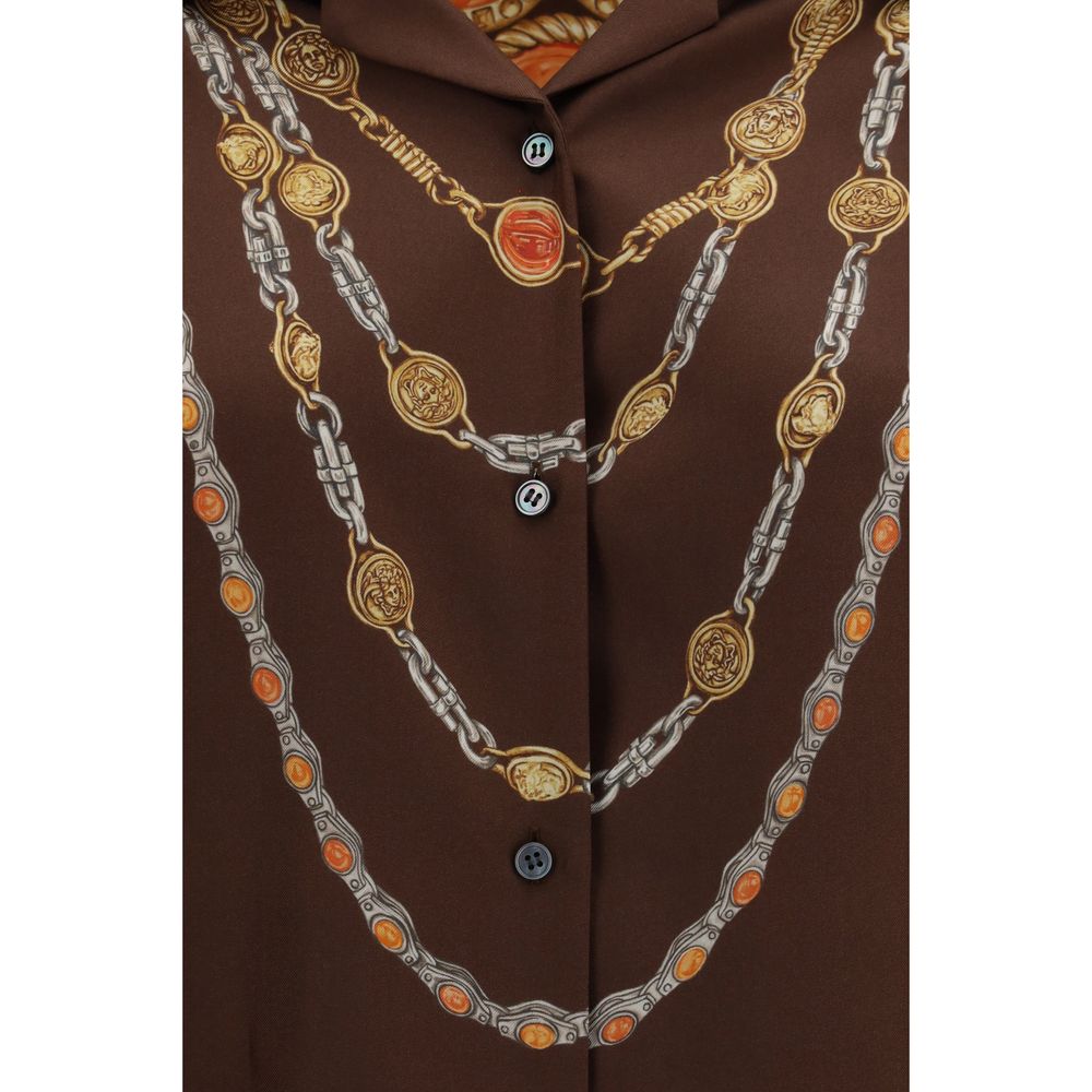 Versace Brown Fabric Shirt