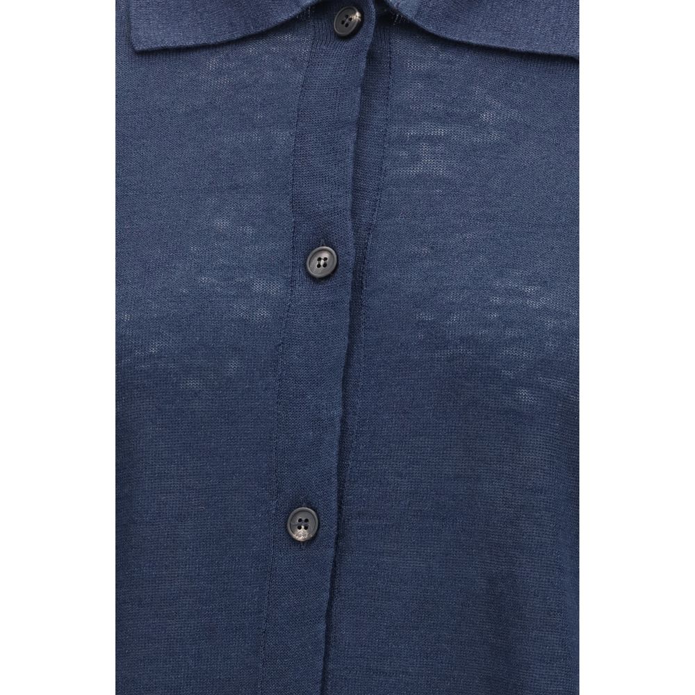 'S Max Mara Blue Linen Cardigan