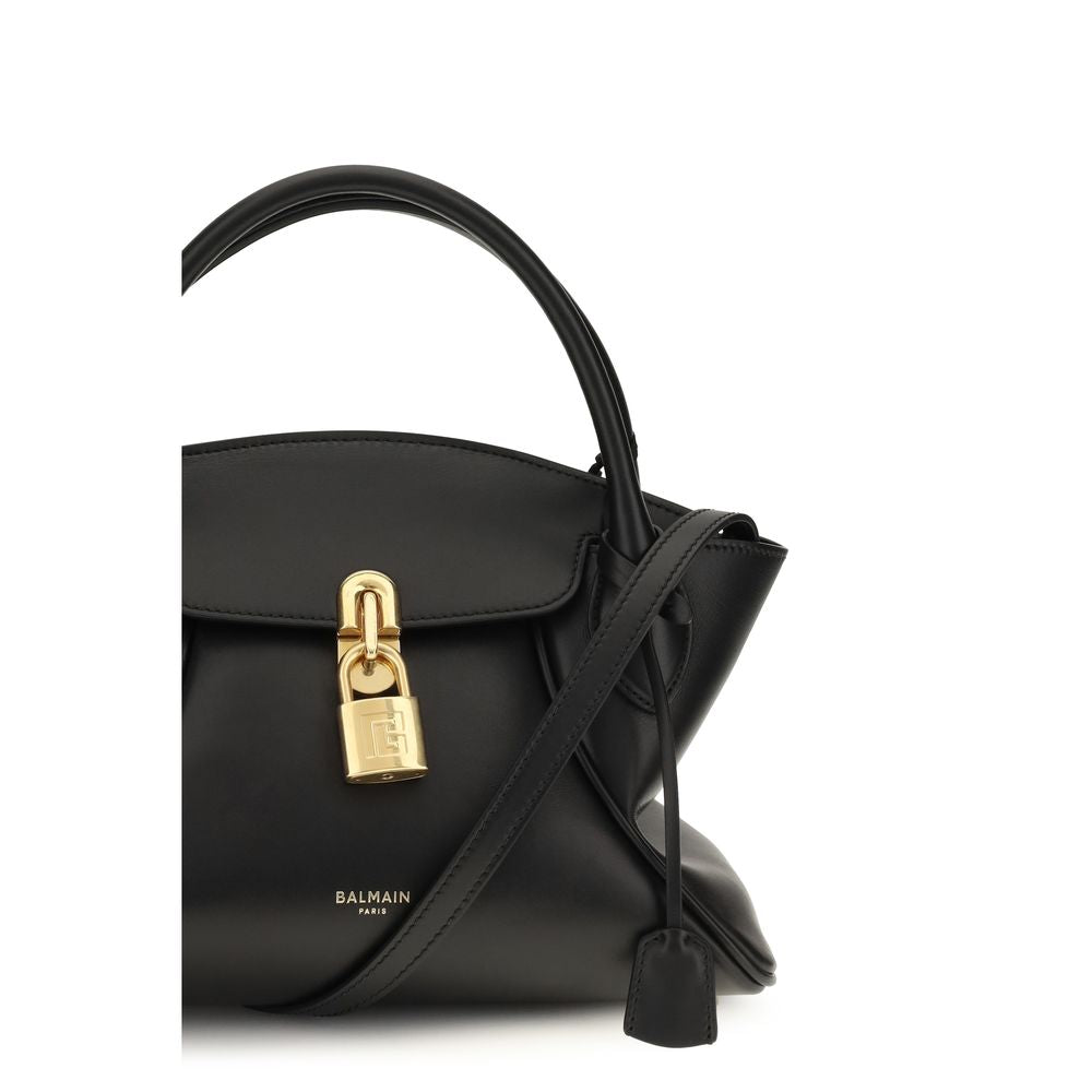 Balmain Black Calf Leather Bos Taurus Handbag