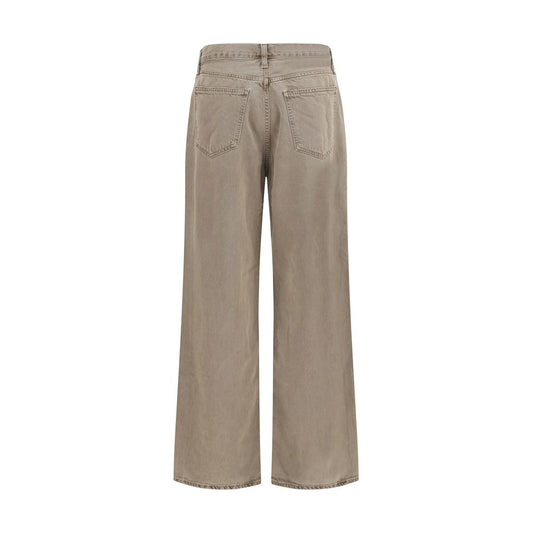 Agolde Brown Cotton Casual Pants