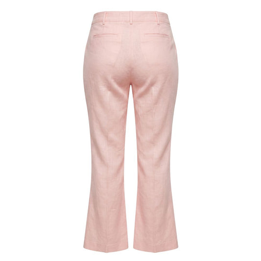 Trussardi Jeans Pink Flax Women Pants