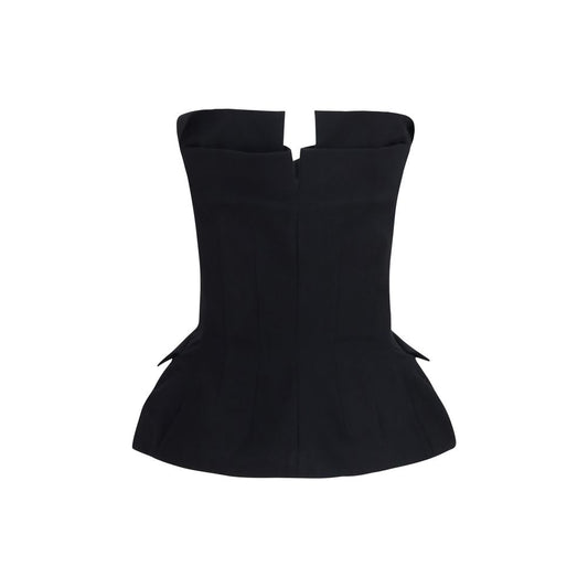 Magda Butrym Black Silk Blouse
