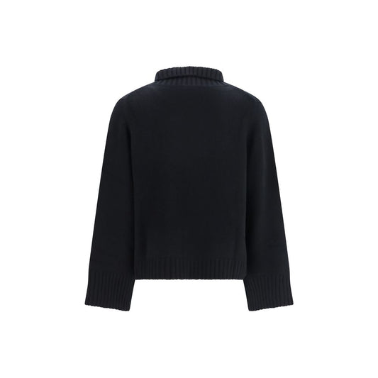 Allude Black Cashmere Turtleneck
