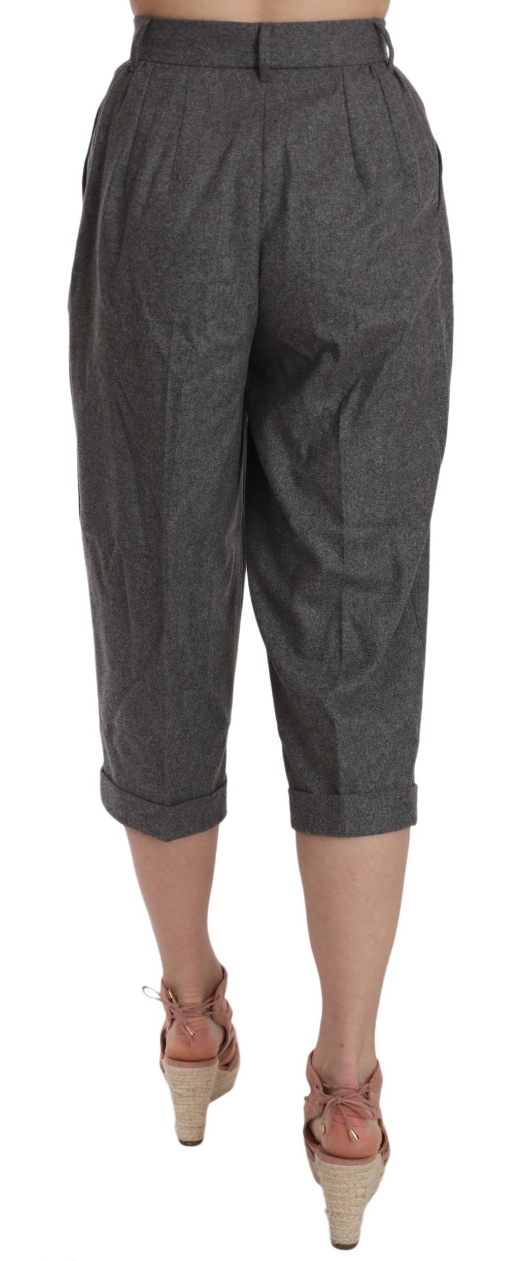 Pantaloni cropped in lana Dolce & Gabbana con pieghe