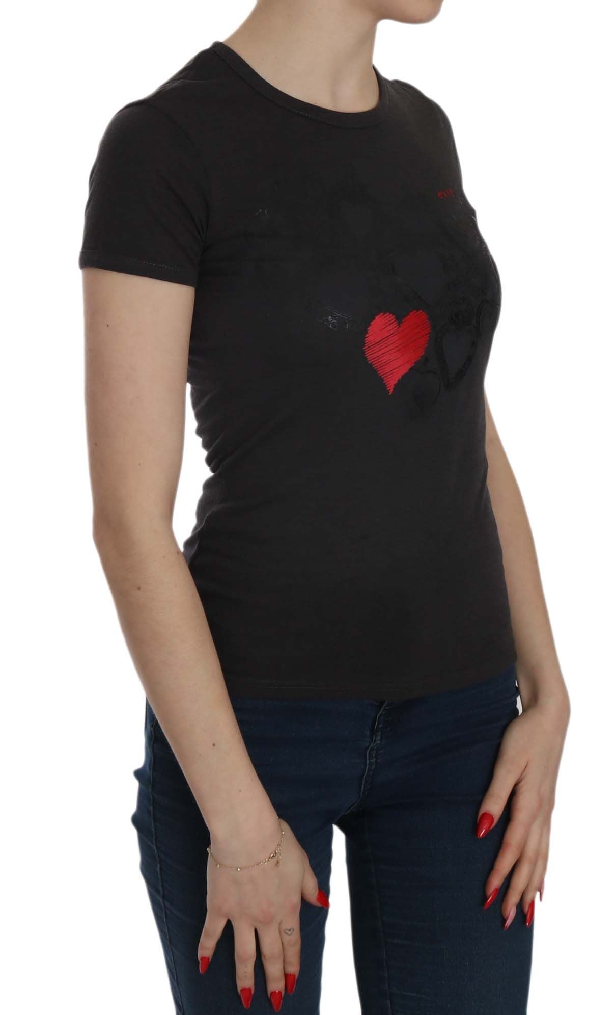 Maglietta casual a maniche corte con stampa Exte Black Hearts