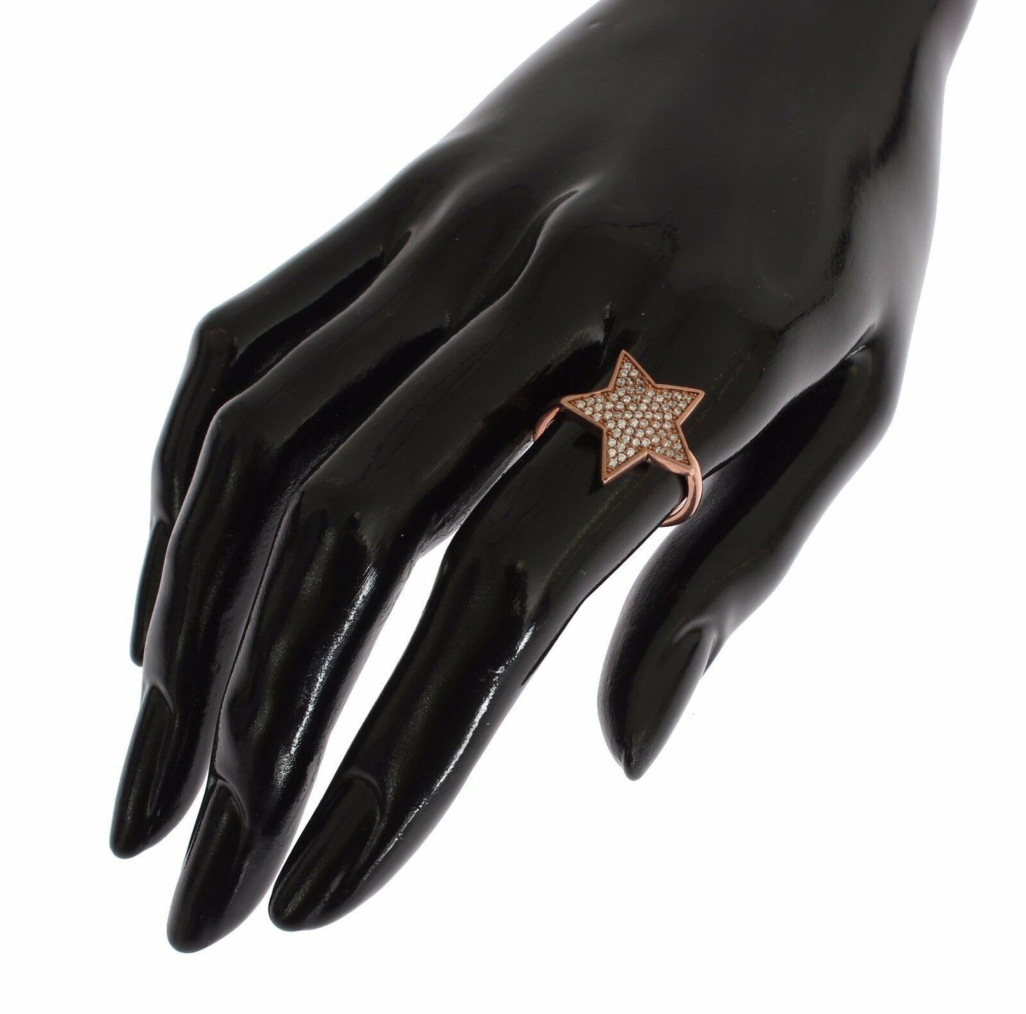 Anello da donna Nialaya in argento 925 con zirconi trasparenti e stella