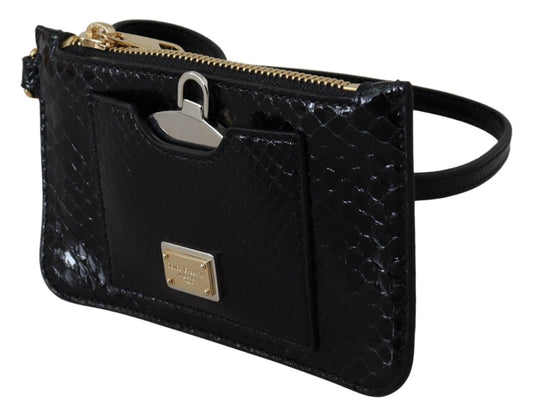 Portafoglio Agnese con specchio e portamonete in pelle nera Dolce & Gabbana