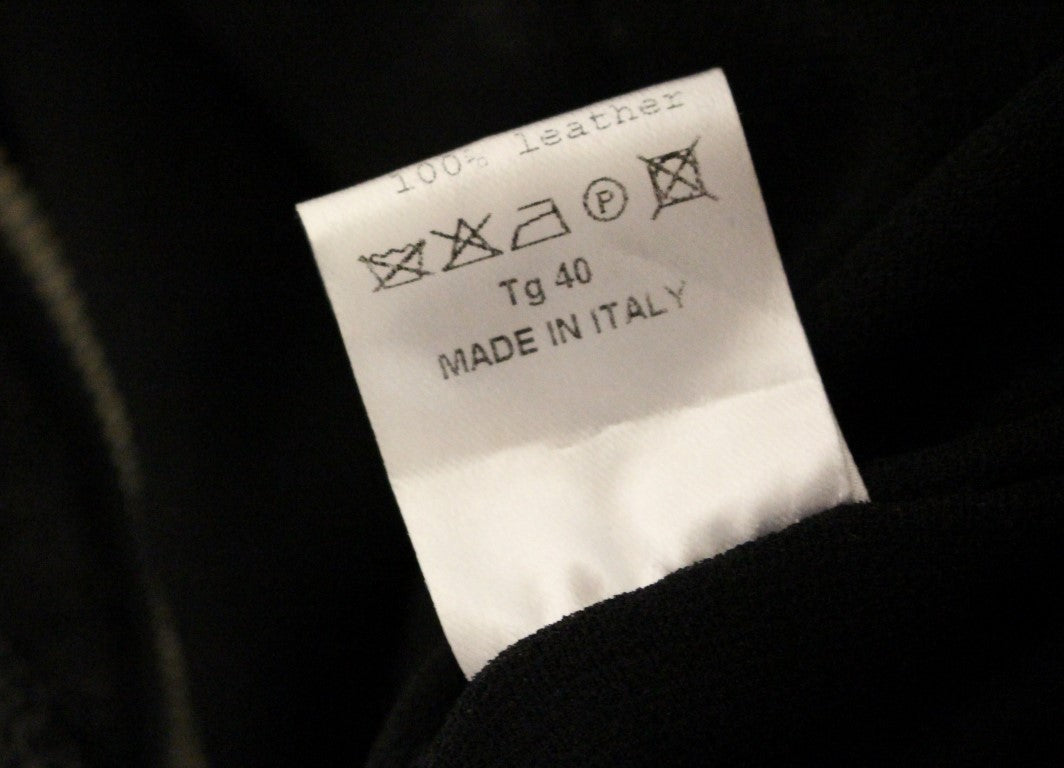 Tuta in pelle nera La Maison du Couturier