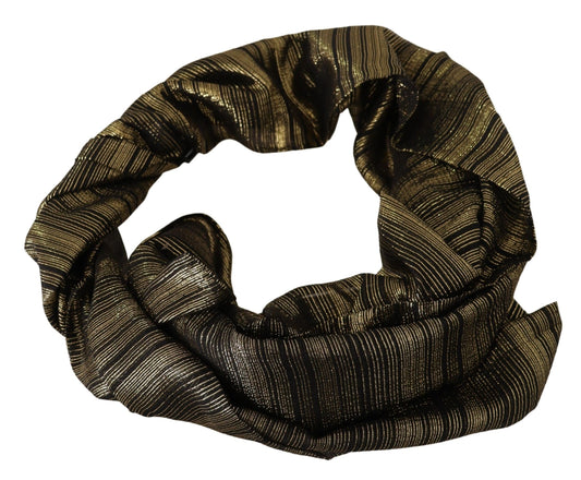 Sciarpa avvolgente in seta elasticizzata color oro metallizzato Dolce & Gabbana