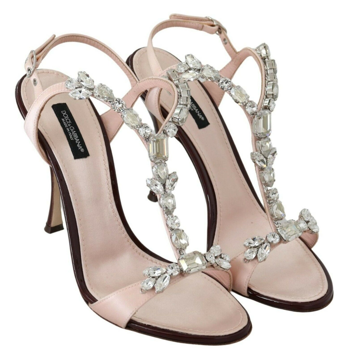 Sandali Keira con tacco e cristalli rosa Dolce & Gabbana