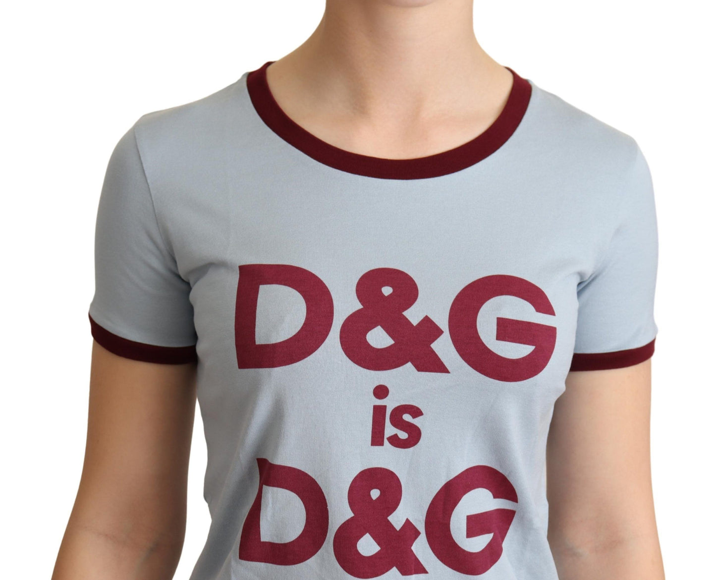 Dolce & Gabbana T-shirt girocollo blu D&G Top