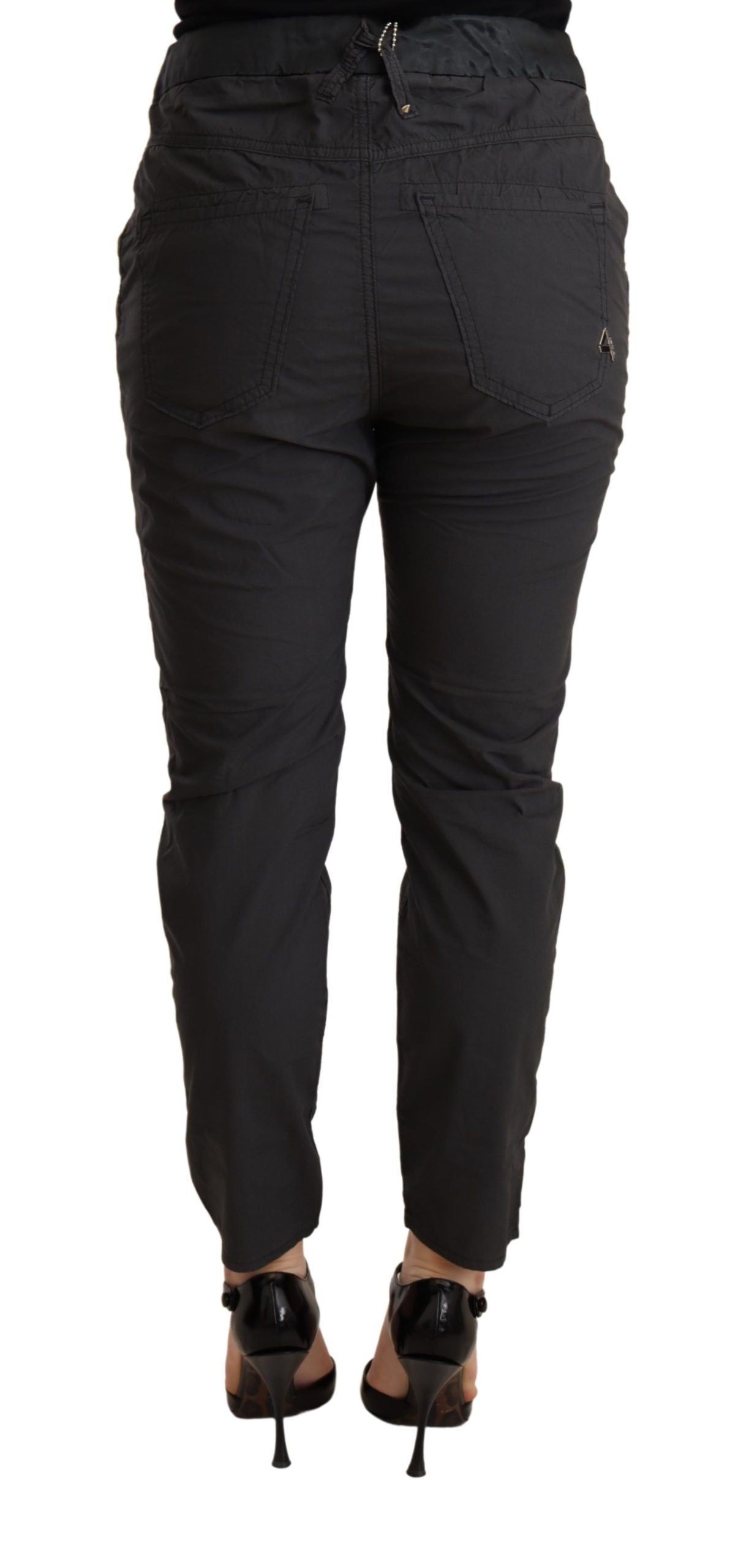 Pantaloni skinny in cotone slim fit a vita media grigi CYCLE