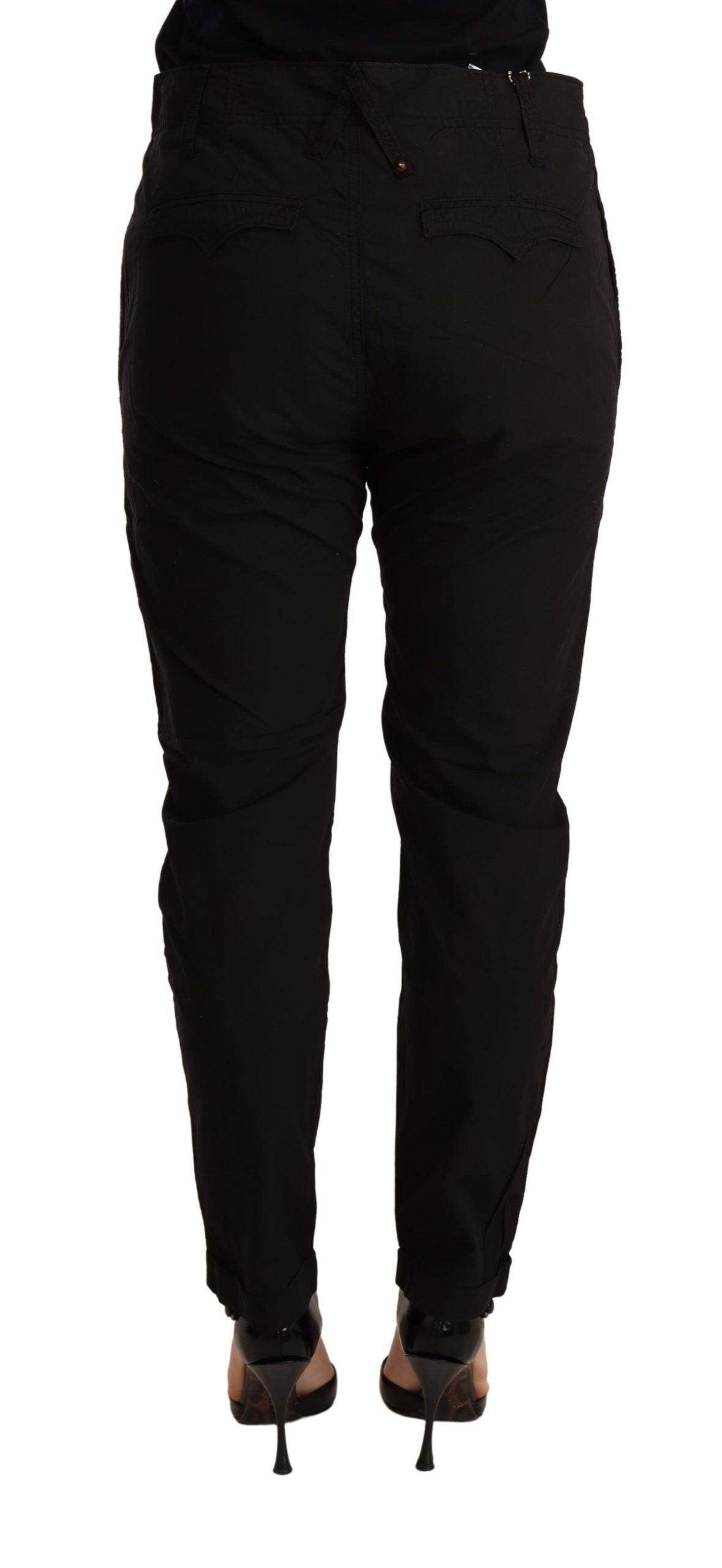 Pantaloni skinny larghi a vita media CYCLE neri