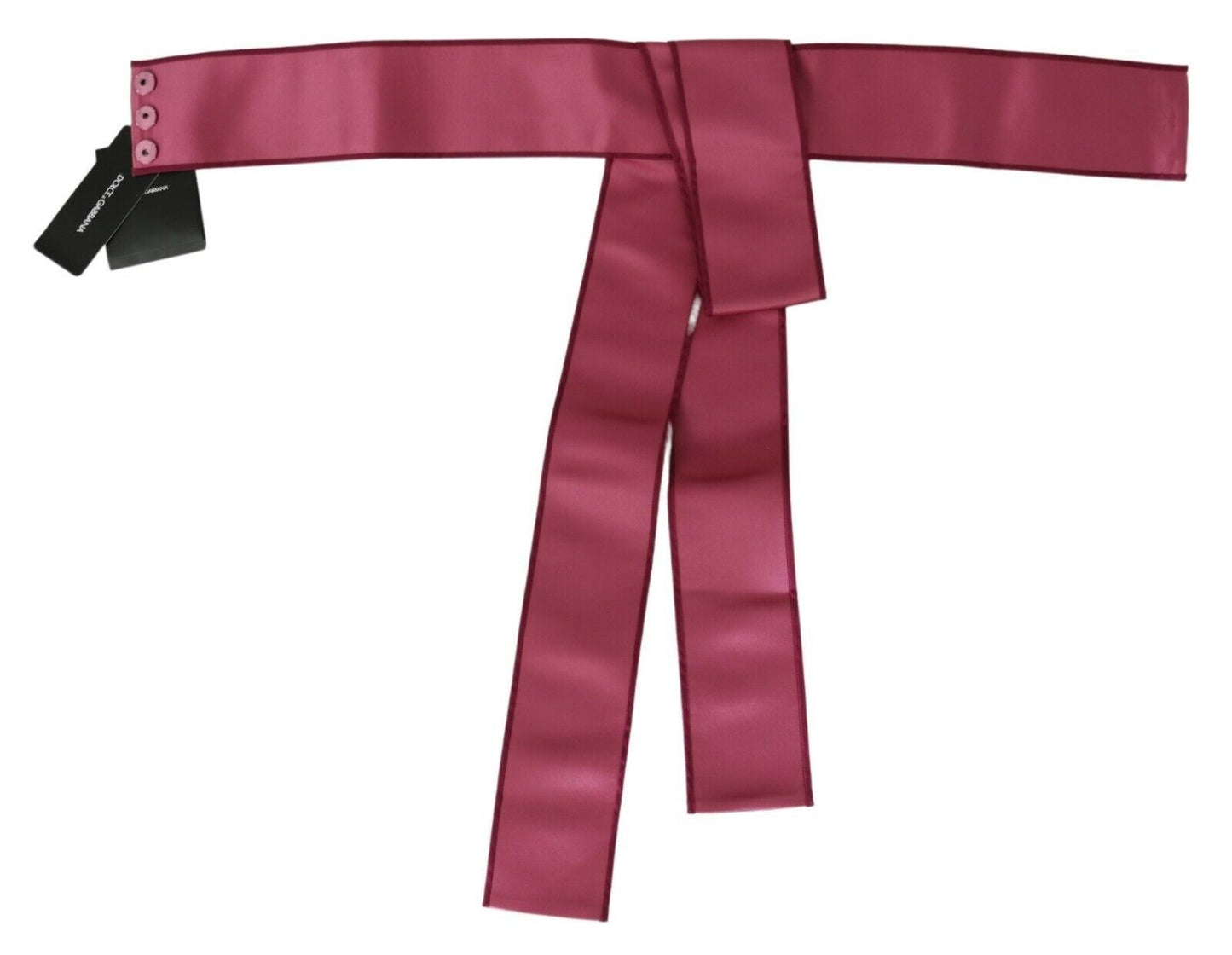 Cintura larga Dolce & Gabbana in seta rosa 100% con chiusura a 3 bottoni