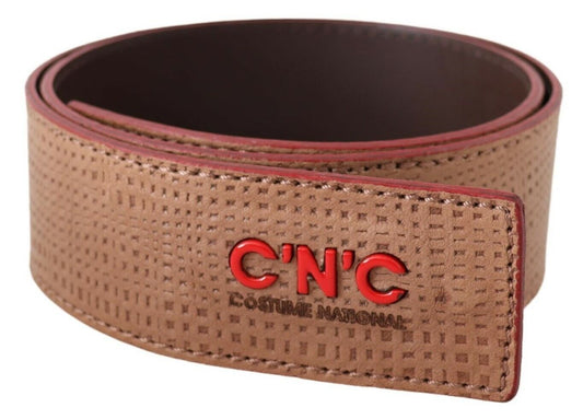 Cintura alla moda in pelle bianca con logo Costume National