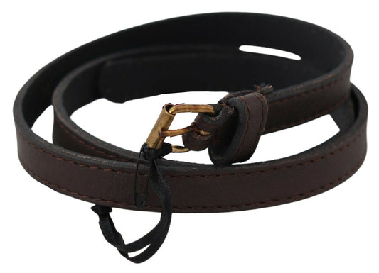 MILA SCHÖN Marrone Vera Pelle Skinny Moda Scuro