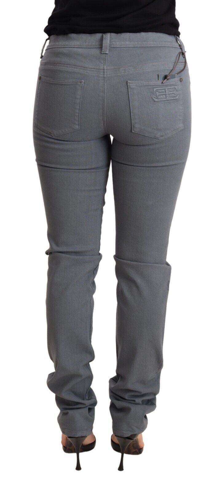 Jeans skinny slim a vita bassa in cotone grigio Ermanno Scervino